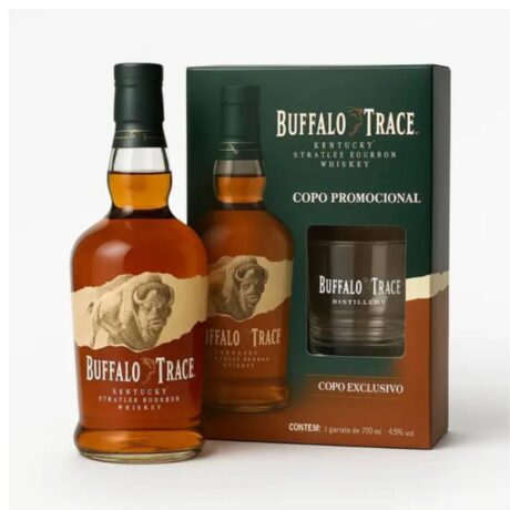 Kit Whisky Buffalo Trace Bourbon 750ml C/ Copo
